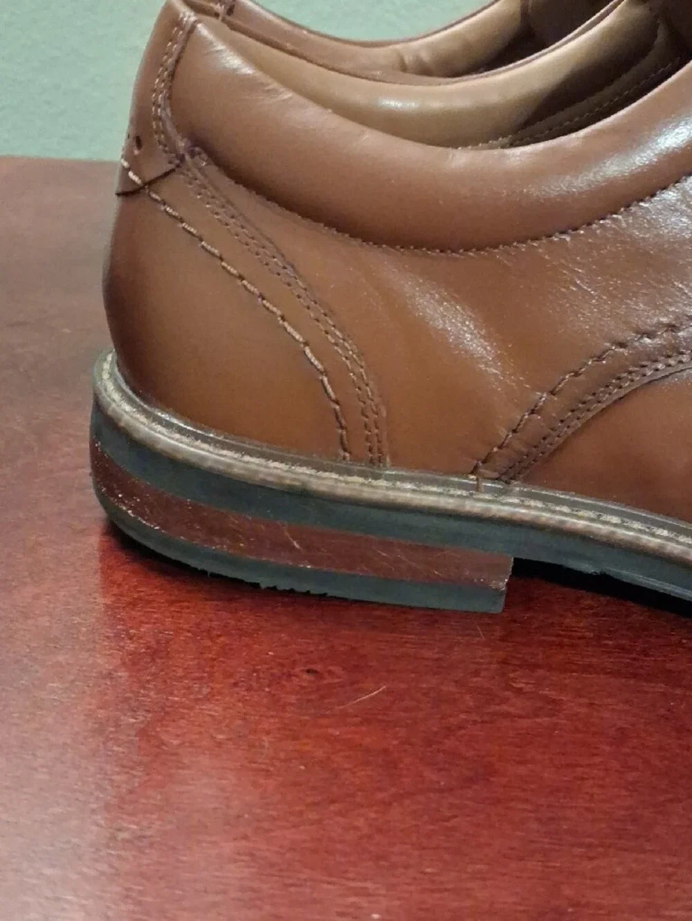 Nunn Bush Tan Brown Leather Cap-Toe Derby Dress Shoes